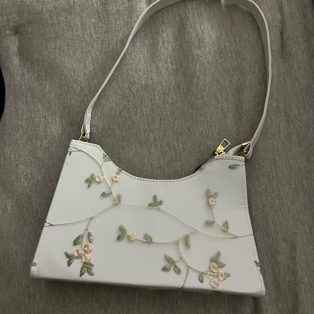 Floral shoulder handbag